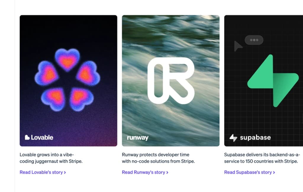Startup customer carousel